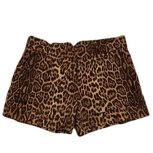 BCBGMAXAZRIA Cocoa Combo PIA Leopard Print Dressy Summer Shorts Women's Size 4